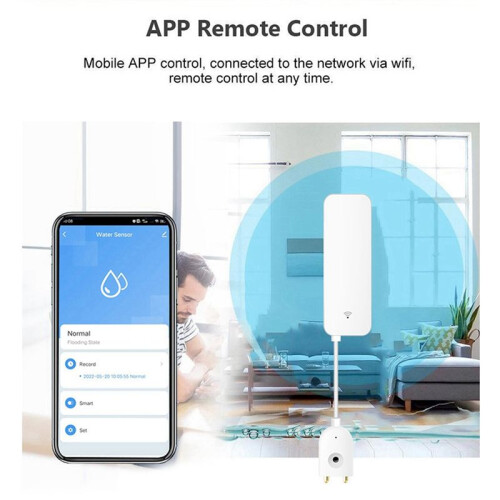 Tuya Zigbee  Water Leak Sensor Water Overflow Level Detector Security Alarm System Flood Leakage Sensor 2