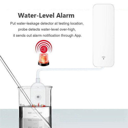 Tuya Zigbee  Waterlek Sensor Water Overloop Niveau Detector Beveiliging Alarm Systeem Overstroming Lekkage Sensor 2