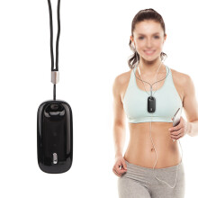 Tragbares tragbares Lufthalsband Mini negative Ion Luftreiniger Schwarz 500mAh