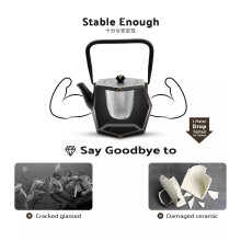 Tea Kettle, TOPTIER Japanese Cast Iron Teapot with Stainless Steel Infuser 900ml
