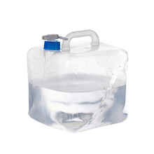 Recipiente de água dobrável, seguro para alimentos, jarra para armazenamento de água, livre de BPA, leve, com torneira à prova de vazamentos,