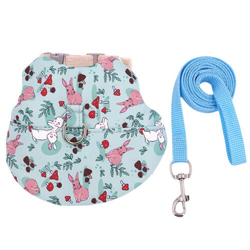 Rabbits Harness and Leash Walking Vest Easy-Mint Green L
