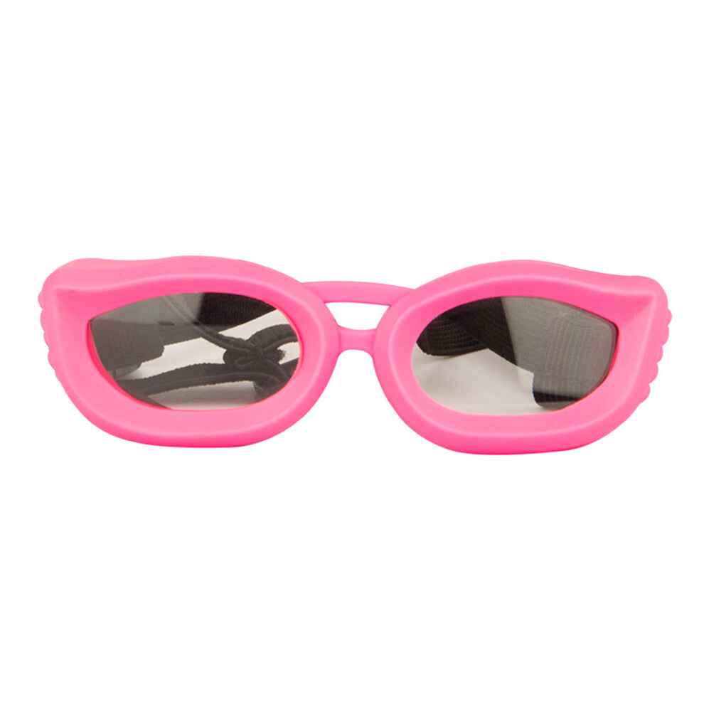 Windproof Dogs Sunglasses Suitable for Medium-Pink transparent