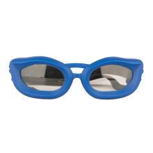 Lunettes souples coupe-vent pour chiens de-Bleu transparent