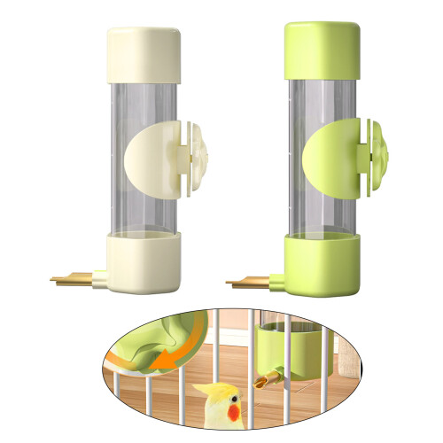 No Drip Small Animals Water Bottle Automatic Water Feeder-Green 2