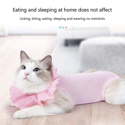 Wound Healing Cats Bodysuit Adjustable Castration Cats-Green M 2