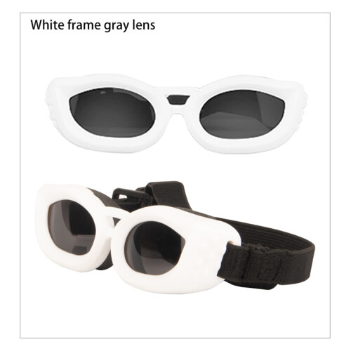 Lunettes de soleil coupe-vent pour chiens de-blanc traversant 1