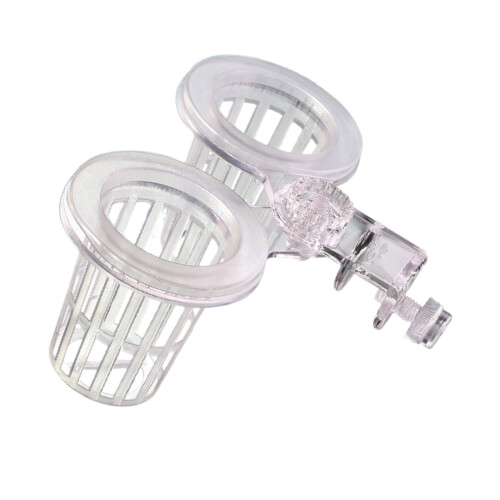 Support pour plantes d'aquarium, décorations-Double tasse fixe