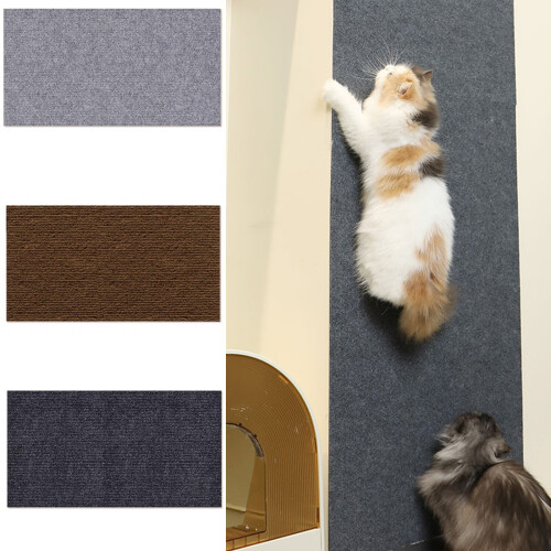 Cats Scratcher Mat Self Adhesive Scratch Pad for Sofa-S brown 2