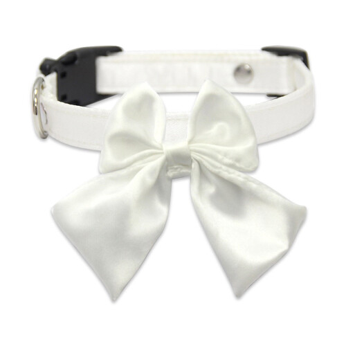 Adjustable Pet Collar Large Bowknot Adjustable Pet Collar-S 4
