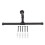 Wall Mount Iron Coat Rack 10lb Capacity, Waterproof, Black 2