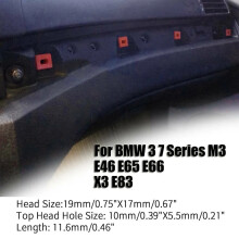 10x Fahrzeug-Innenpaneel-Befestigungsclip 108F216-RD für BMW E46 E65 E66 E83 323i 328i 323Ci Armaturenbrett-Trims-Clips Retainer-Fitting