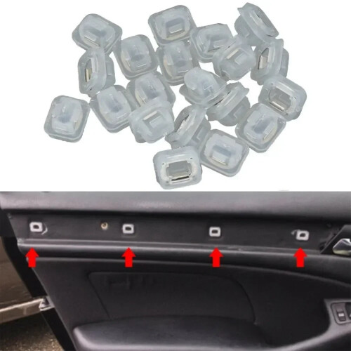 20x dörrpanelklämmor Plastfäste för bil för BMW 3-serie E46 E90 E91 E92 E93 X5 E53 Bilinteriörtillbehör 2