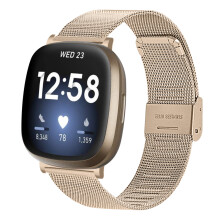 Edelstahl-Uhrenarmband Metallarmband für Fitbit Versa 3 Gold