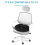 Sitzring für Frauen Memory Foam Grau 3