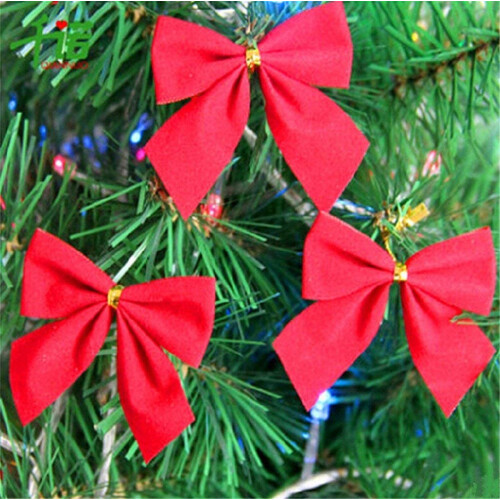 Dekoschleifen Weihnachtsdekoration rot 12er-Pack 1
