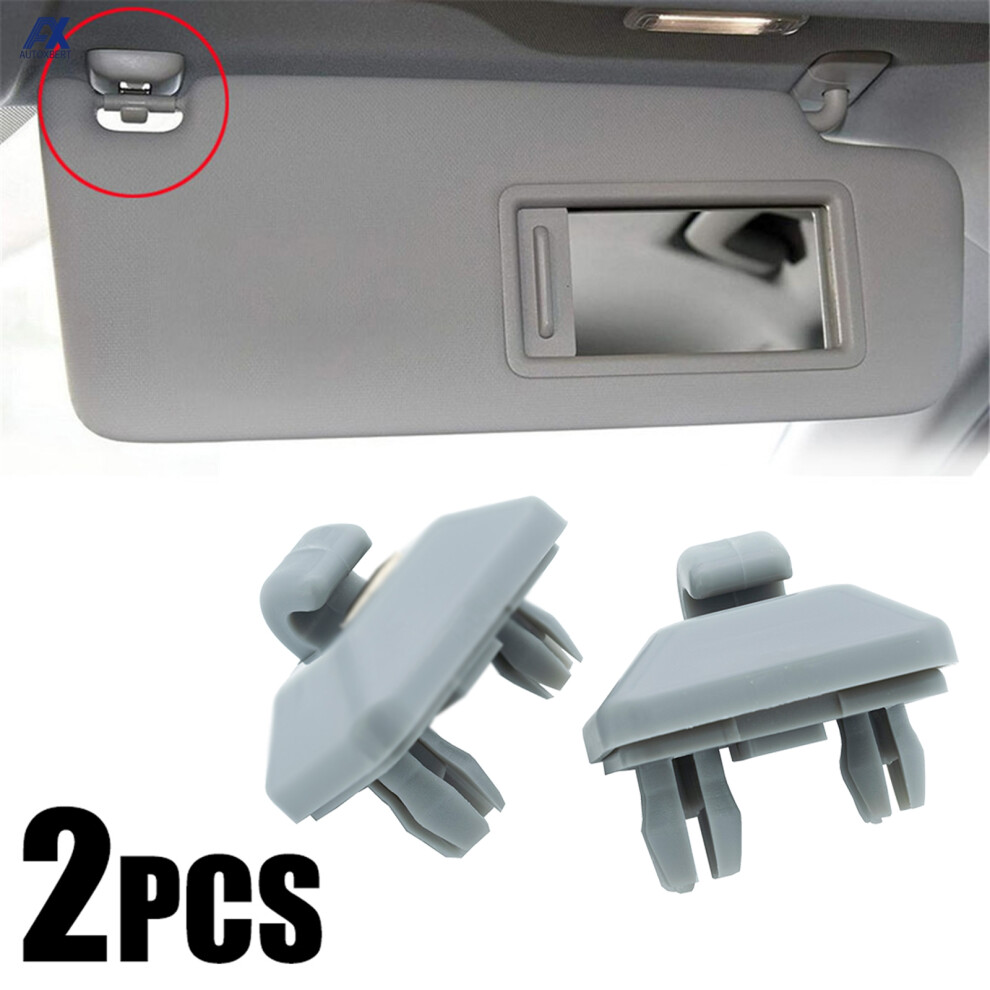 2Pcs Car Sun Visor Clip Bracket Interior Sun Visor Hook For Audi A1 A3 A4 A5 A7 Q3 Q5 B6 B7 B8 S4 S5 8E0857562a 8U0857562 Gray 6935161452785