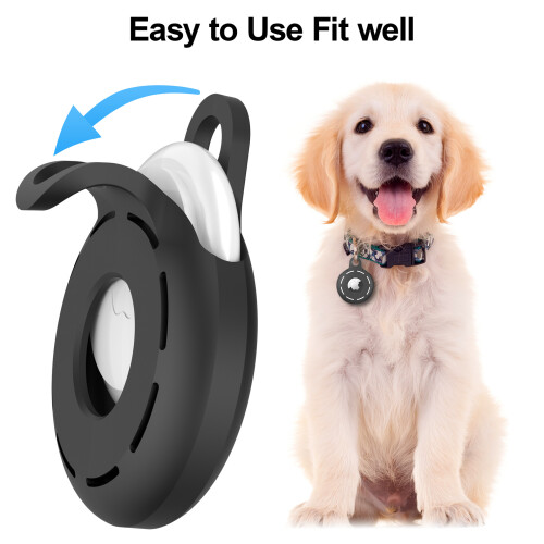 Silikon AirTags Hülle für Apple AirTag Tracker Black  4 Packung 1