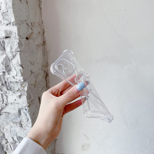 iPhone 12 Hülle mit Kartenhalter TPU transparent 1