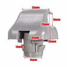 1X bilens solskärmsklämma grå interiör hänghakfäste för CR-V/Civic/Accord/Odyssey 88217-S04-003ZA solskärmsklämma