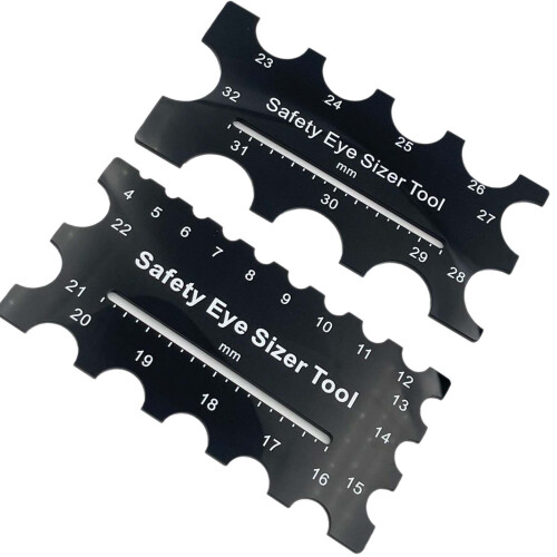 2PCS Digital Angle Finder Ruler Precision Angle Measuring Tool Plastic Wooden Safety Eyes Sizer Tool 4 32mm Doll Eye