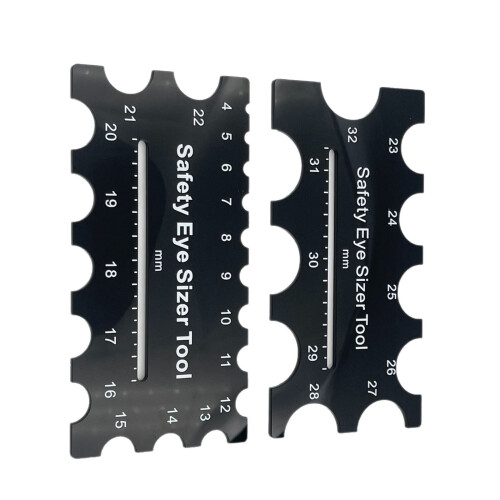 2PCS Digital Angle Finder Ruler Precision Angle Measuring Tool Plastic Wooden Safety Eyes Sizer Tool 4 32mm Doll Eye 2