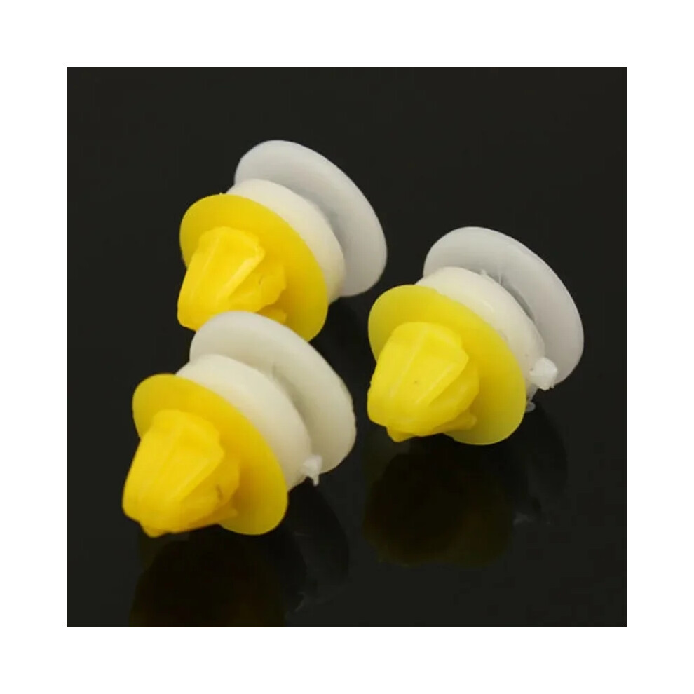 50X Door Wheel Well Clips Fits For Land Rover Discovery 3 4 Range Rover Sport Freelander 1 2 Car Clips Fasteners Wheel Arch Exte White/Yellow 6935161509557