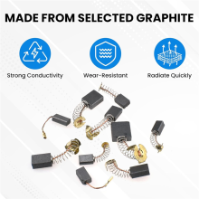 Y17A Carbon Brushes Electric Motor Accessories 10 Different Sizes Carbon Brushes Power Tool Parts