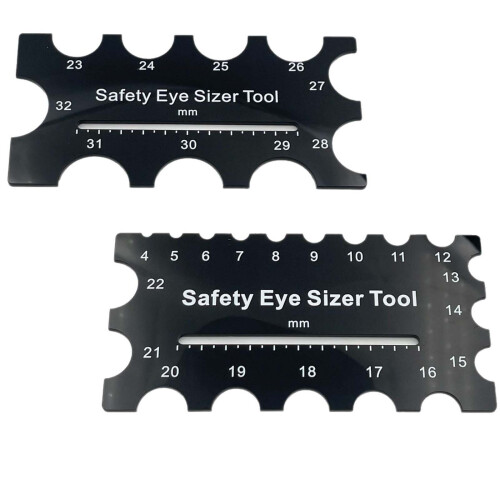 2PCS Digital Angle Finder Ruler Precision Angle Measuring Tool Plastic Wooden Safety Eyes Sizer Tool 4 32mm Doll Eye 1