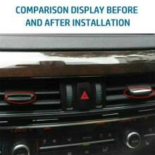 Carhome For BMW X5 F15 X6 F16 X5M F85 X6M F865 Silver A/C Vent Outlet Paddle Trim Strip Air Conditioning Outlet Sequins Car Acc