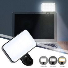 Portable Selfie Light Clip Rechargeable 3 Modes Adjustable Ultra-lightweight Brightness Fill Light Clip Compatible For Phone PC