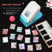 Rectangle Postage Stamp Punch Lever Action Craft Punch For Paper Crafting Scrapbooking Various Materials Punching Tool