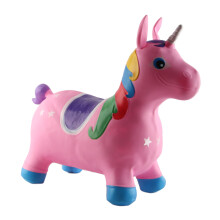 gioco Gonfiabile Cavallo Rimbalzante Rosa/Blu 40x60x23cm Giocattolo per Bambini Animale su Attraverso