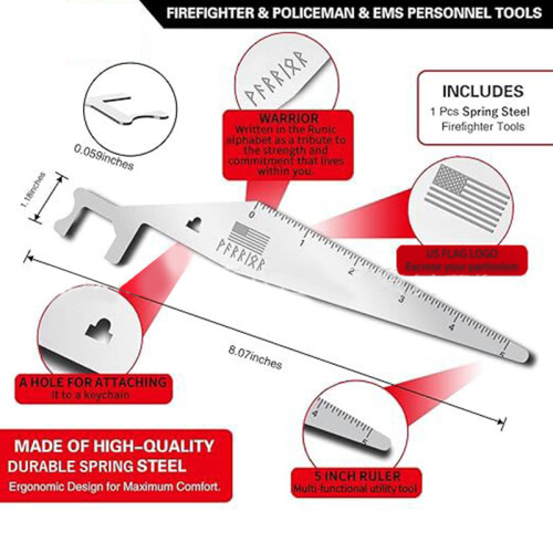 Practical Firefighter Tool Compact Pry Bar Leverage Reliable Manual Outdoor Reusable 1