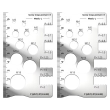 Thread Screw Measurement Ruler Screw Thread Pitch Gauge Ruler Bolt Nut Metric Stainless Steel Measuring Tool