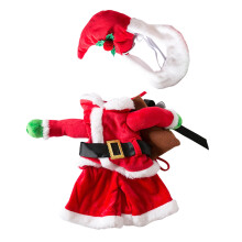 Christmas Pet Santa Costume with Santa Caps Party Props-L
