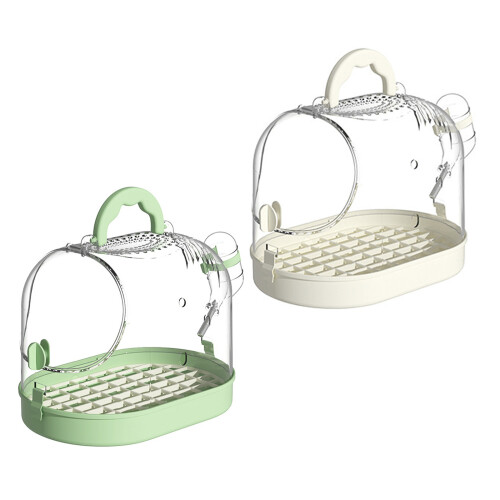 Portable Carriers Parrots Carry Case Cage for-White 1