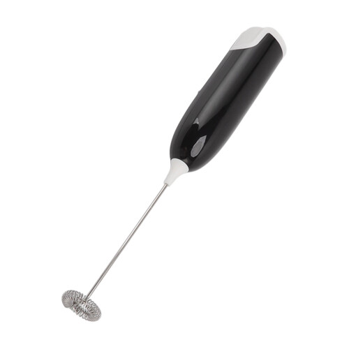 Automatic Handheld Milk Frother – Black & White, 23.6cm, AA Powered 2