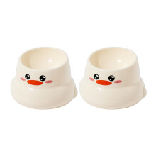 2 stks Waterer Slow Feed Bowls Brede Ondiepe Katten Voedsel-Wit