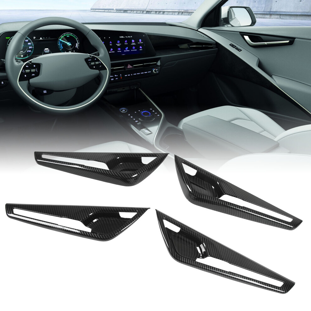 4 Pcs Carbon Fiber Style Interior Door Handle Bowl Covers For Kia Niro Ev Sg2 2021+ 7891372449404