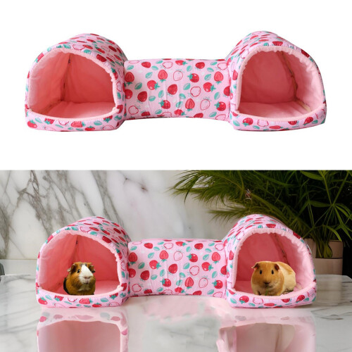 Gerbil Cave House Soft Bed Large Cave Tunnel- pineapple 2