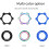 Center Lock Adapter 44mm Hub Conversion Spacers With Lock Rings Blue Bicycles Accessories 3
