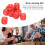 20PCS Red 16mm Plastic 6-Sided Number Dice for Teaching & Game 6