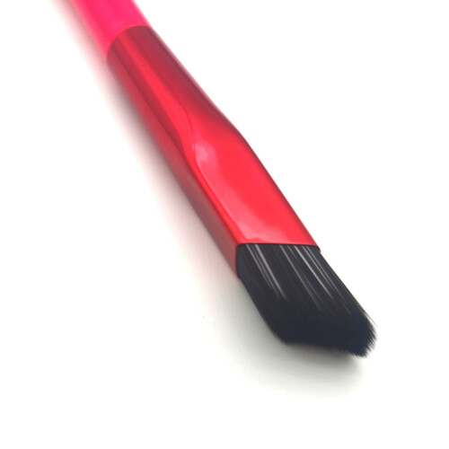 Red Aluminum Eyebrow Brush Angled for Precision and Multi Use 2