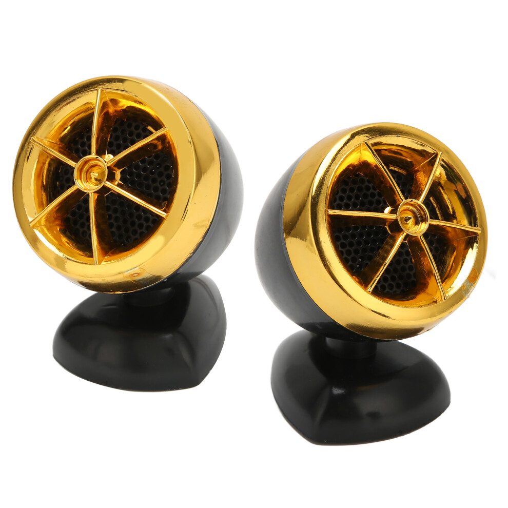 2Pcs Car Dome Tweeter 1200W High Sensitivity Universal 4-8Î© Gold 9481374270670