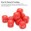 20PCS Red 16mm Plastic 6-Sided Number Dice for Teaching & Game 8