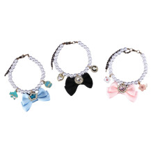 Puppy Collars for Wedding Cats Collar Studded Crystal Bowknot-M