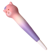 Canetas antiestresse com textura suave e pega confortável, design fofo de animais para crianças e adultos, escrita macia para a escola.