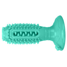 Dog Oral Cleaning Rubber Toothbrush with Suction Cup - Lake Blue