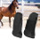 Adjustable 4pcs Horse Jumping Boots Shockproof Lining Black M 10